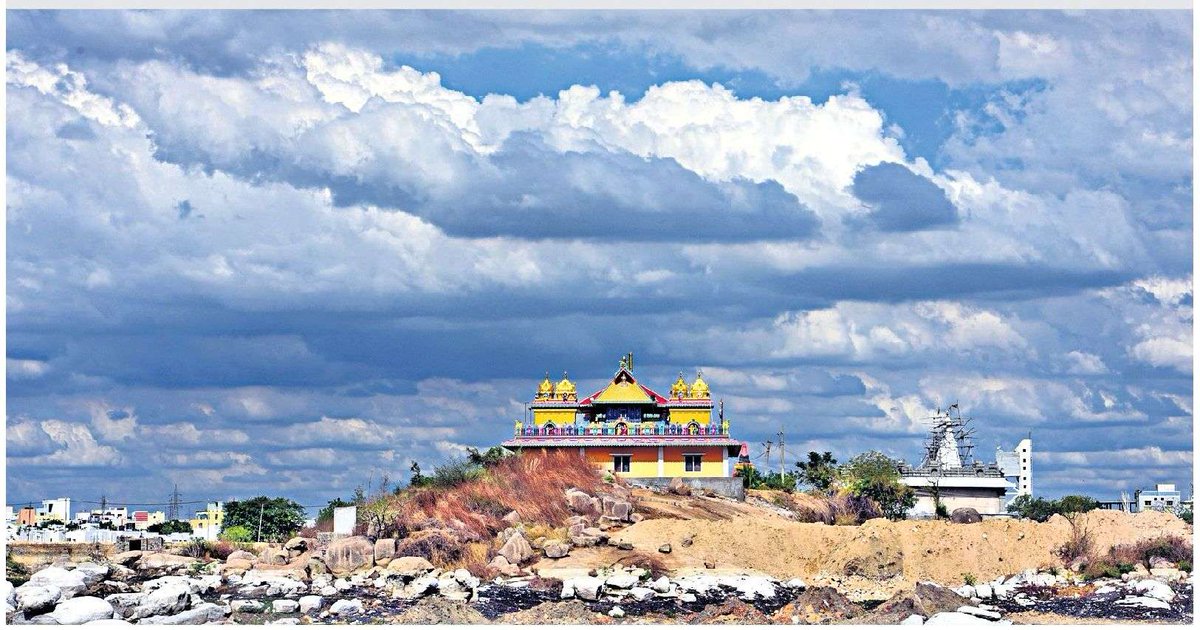 Hi Hyderabad On Twitter Divine Landscape The Ayyappa Swamy Temple At Pragathi Nagar In Hyderabad Is Seen In The Foreground As Clouds Hover Over The Horizon On Wednesday Anand Dharmana Telanganatoday