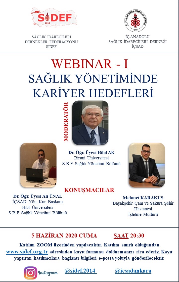 Katılımlarınızı bekliyoruz. Kayıt için linkimiz; sidef.org.tr/?p=374