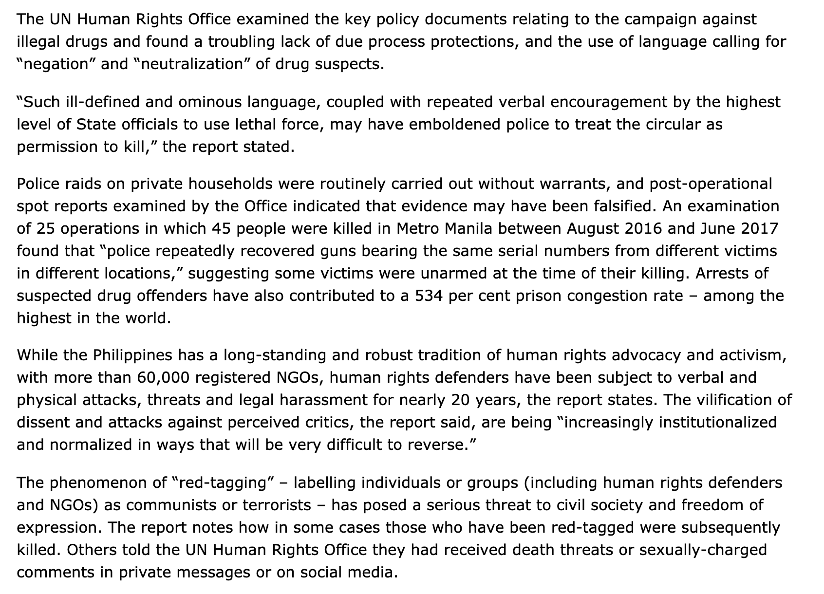 Mike Navallo on X: &ldquo;UN report notes ominous language such as 