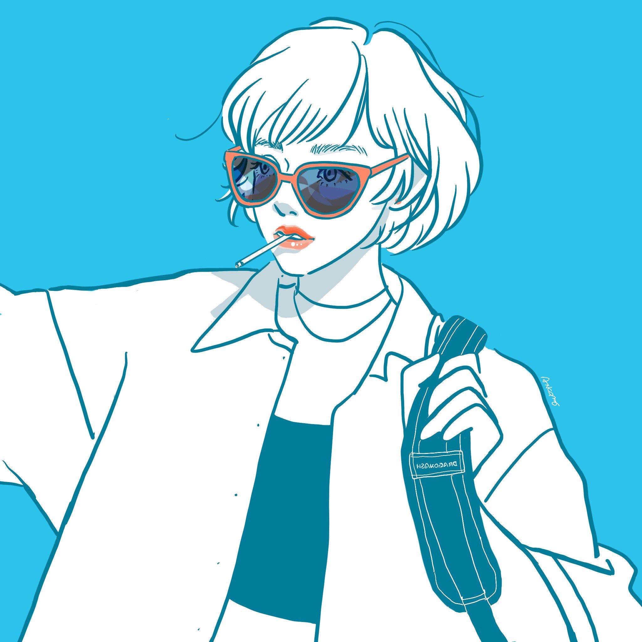 Ancomo サングラスの女の子を描いてます 初夏の創作クラスタフォロー祭り イラスト好きな人と繋がりたい 誰か優しい人が拡散してくれてフォロワーさんが増えるらしい T Co Qhhei3svfc Twitter