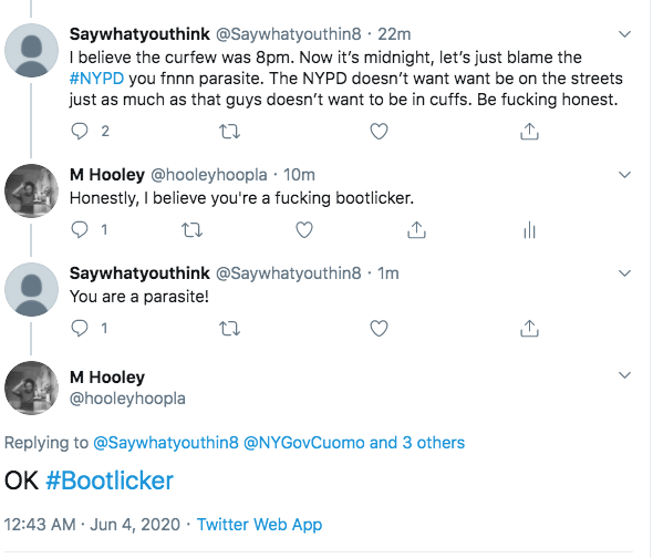hooleyhoopla's tweet photo. #OKbootlicker ..... #nypd #brooklynprotest https://t.co/VVOhfhuVsX