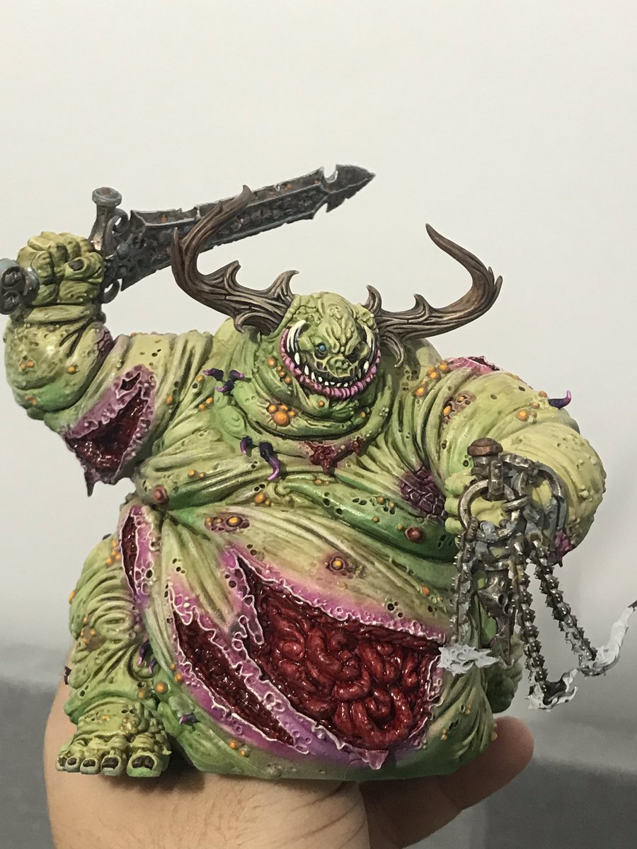 Less is missing...#greatuncleanone #Warmongers #wip #WarhammerCommunity #warhammer40k #warhammer40000 #nurgle #nurgledaemons #nurglearmy #warhammerpainting #PaintingWarhammer #ageofsigmar