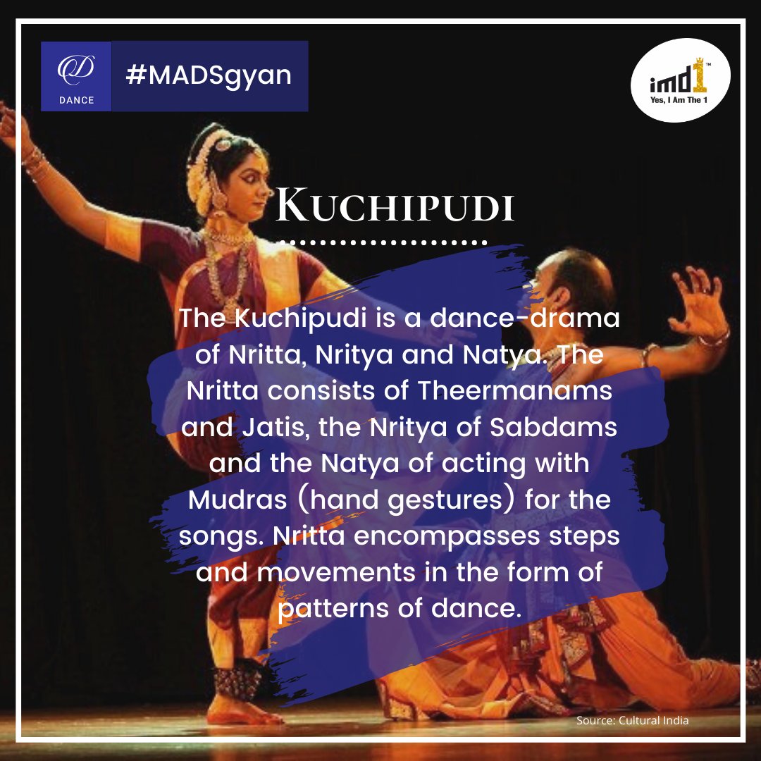 imd1official's tweet photo. TRIVIA TIME:
Explore interesting piece of information on unknown co-curricular activities.
Music, Art, Dance & Sports gyan.
#MADSgyan #imd1 #IAmThe1 #Music #Art #Dance #Sports
#ClassicalOpera #LiteratiPainting #Kuchipudi #WindSurfing #thursdaymorning #thursdayvibes #Knowledge https://t.co/V6eR7lHKmz