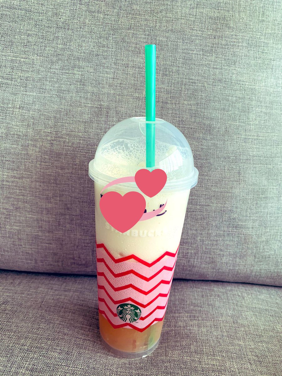 てん スタバの新作がインスタ映え待ったなしだったんですが あまり美味しそうに見えなかったので 別の新作のピーチティー クラッシュゼリー入り を頼んだんですが 高級リプ ンピーチティー 果汁多め でした