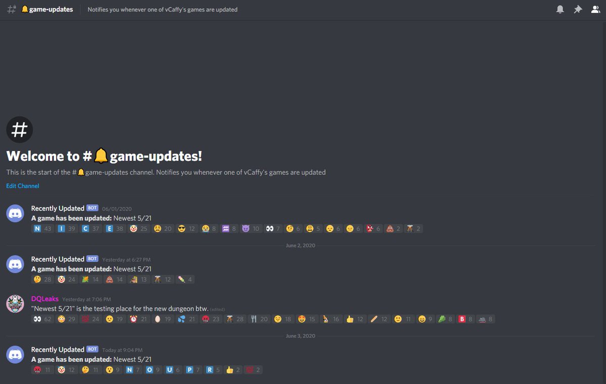 Dungeon Quest News Leaks On Twitter By The Way I Added A Discord Bot To Our Discord Server Which Notifies You Whenever One Of Vcaffys Games Are Updated Https T Co Lxxex2jyhm Https T Co Dmb3o4qplw