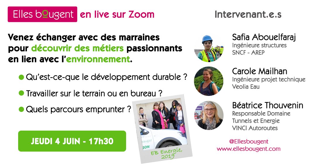Ellesbougent's tweet photo. ⏰Jour-J ! RDV à 17h30 sur Zoom pr le Live @Ellesbougent 👉https://t.co/g0OOzubJdg

Aux ami.e.s de nos DR @EllesbougentGpe @EBougentGuyane @EllesBougent974 @Ellesbougent972 &amp; des réseaux @aefeinfo @auf_org ou absent.e.s, un replay sera dispo le lendemain #WorldEnvironmentDay https://t.co/fUo6Agps83