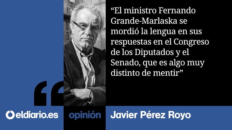eldiarioes's tweet photo. ✍️🏿 "Marlaska se ha mordido la lengua para limitar el menoscabo que supondría para el prestigio de la judicatura y la Guardia Civil que quedaran las palabras con la verdad de lo acontecido en el Diario de Sesiones"

La opinión de Javier Pérez Royo https://t.co/Yiys8nwTiJ https://t.co/fmWWt67c9u