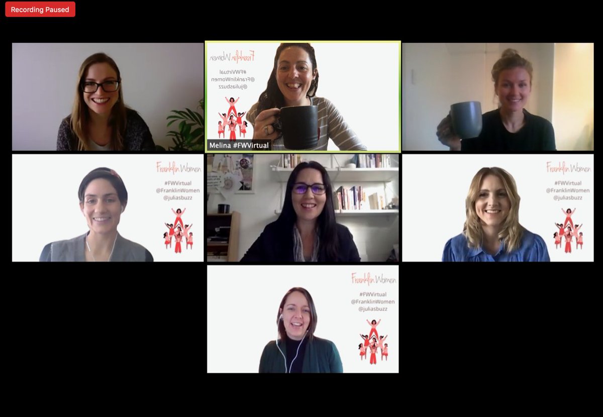 juliasbuzz's tweet image. This is me and the amazing Franklin Women Team who invited me to be their first ever virtual event speaker! Was great to see 60 faces who join us to discuss &apos;new world networks and old work habits&apos; 
#FWVirtual 
#HumanSkills
#RelationshipNetworking
@FranklinWomen 
@Melina_Gee