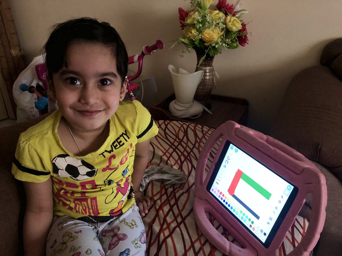 UAE National flag drawn by Adhya using <a href="/scratch/">Scratch Team</a> jr.  Each morning teachers explain the color of national flag and their efforts are showing..
<a href="/venuperva/">Venugopala PK</a> <a href="/Latha111Latha/">Latha</a> <a href="/ashex16/">Asha Alexander UN Accredited #ClimateChange Leader</a> @TKGStweet <a href="/Sujaya66177923/">Sujaya</a>