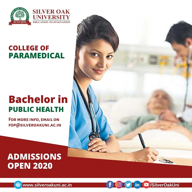 SilverOakUni's tweet photo. #Admission #Open in College of #Paramedical. Apply for #Bachelor in #Public #Health at Silver Oak University, #Ahmedabad.

For more info, email on fos@silveroakuni.ac.in or visit https://t.co/UYnx81kQUu

#SilverOakUniversity #Admissions2020 #Bachelor #Education #Placement https://t.co/MN5HDuDLXN