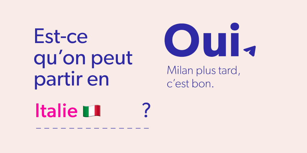 onpeutpartir's tweet photo. En Italie, c'est oui.

#réouverture #frontière https://t.co/FmWbD3VHoS
