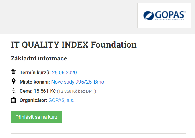 ZdenekKvapil's tweet photo. Leading training provider offering IT Quality Index courses to improve quality realated skills
https://t.co/kp7gneiuCp
#CITQP #itQualityIndex @Q4IT_eu @itQualityIndex https://t.co/2VY3dfzajy