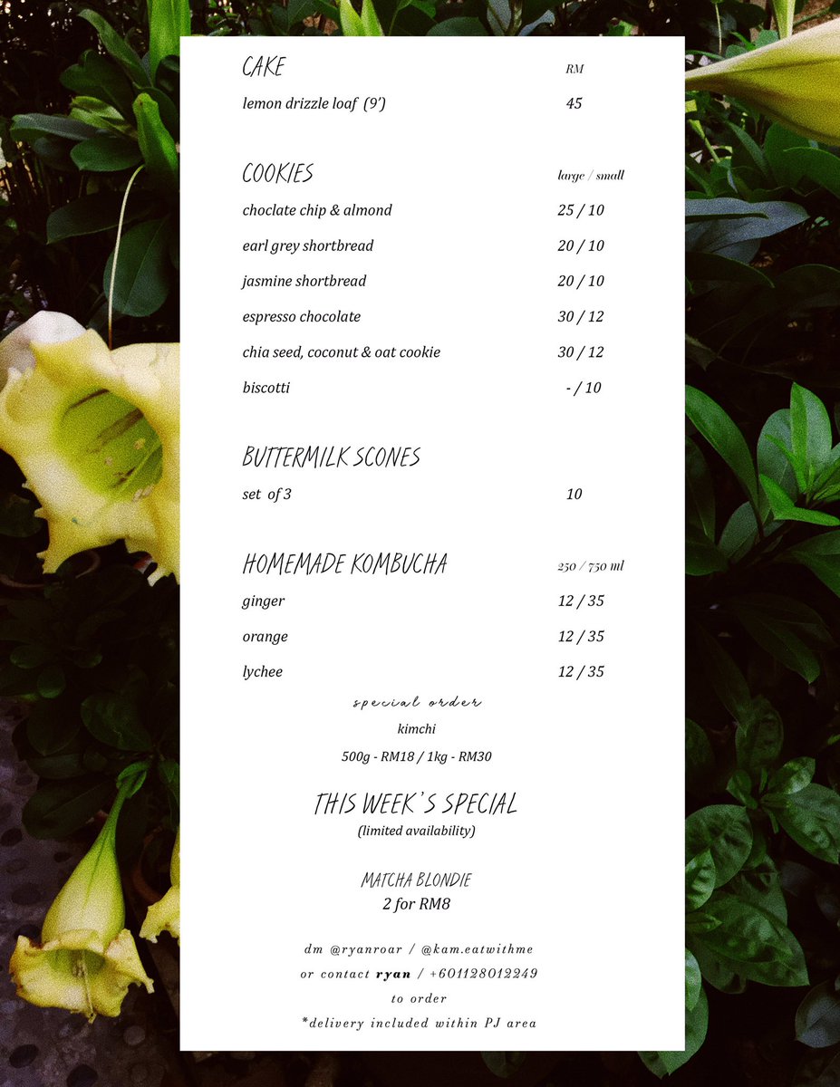 ryanroarr's tweet image. NEW MENU / MADE TO ORDER - dms are open!!