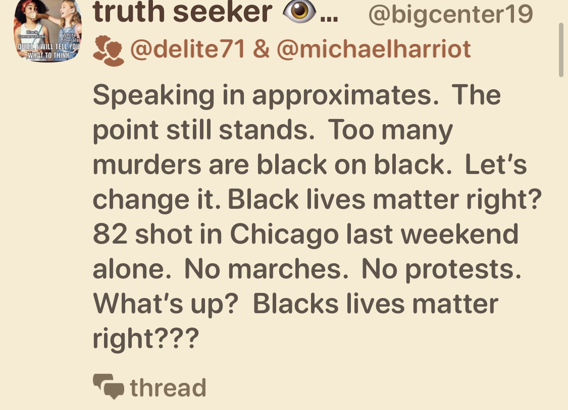 I had a professor who always talked about "the necessity of existence." Basically, some things should be created just so that thing will exist in the world.So here's a thread to RT anytime some1 responds to  #BlackLivesMatter   with "but black on black crime" like this yahoo.