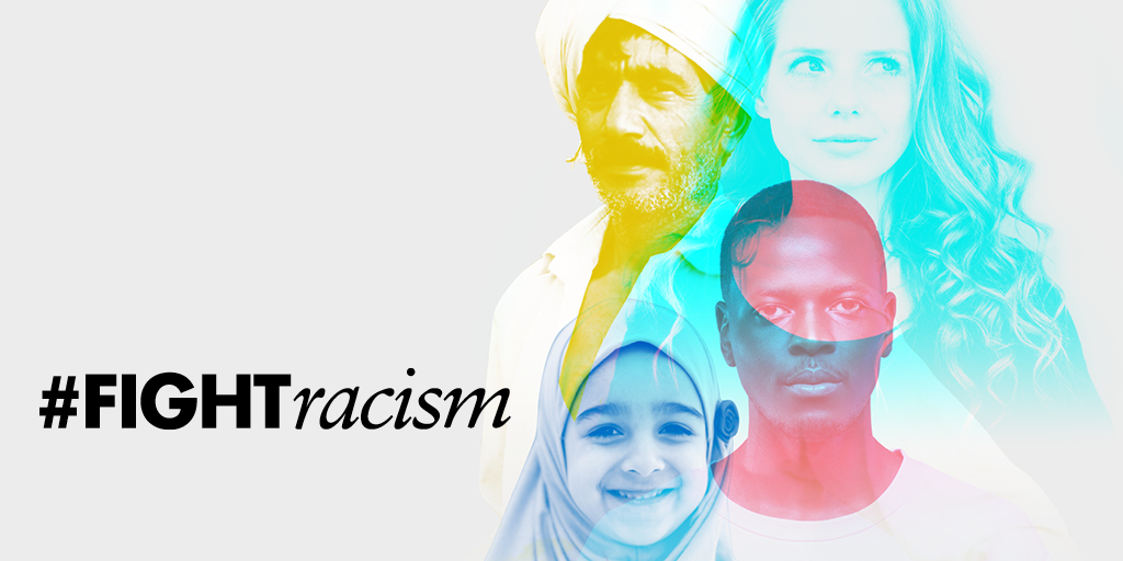 UNHumanRights's tweet photo. By acting together to #FightRacism, we can lift humanity as a whole. #StandUp4HumanRights 

👉https://t.co/vWzvO0mxAB https://t.co/VAcFRsn7Np