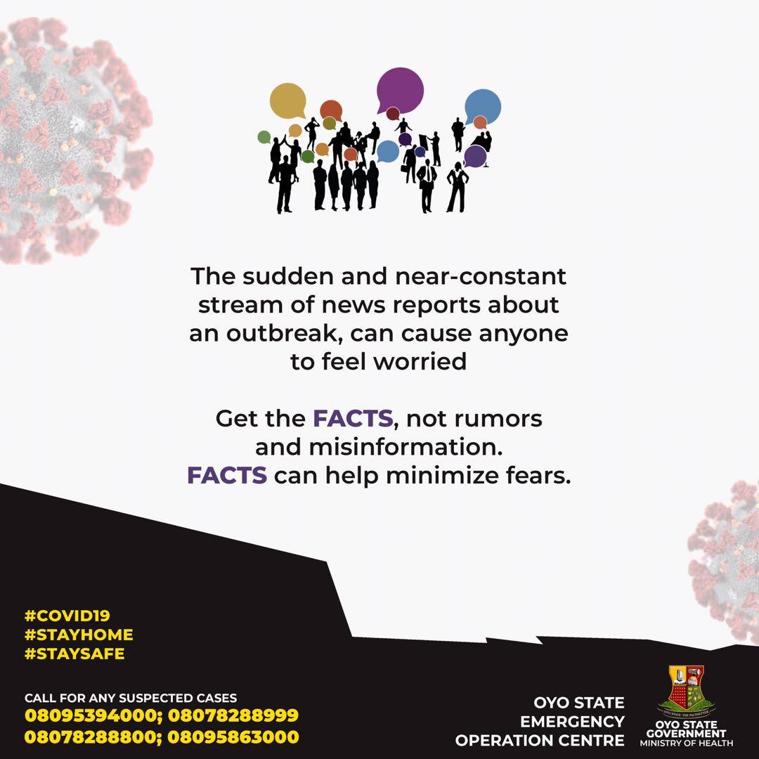 oyoeoc's tweet photo. #avoidrumors #covid19 #oyostate #preventcovid19 #takeresponsibility #staysafe https://t.co/qCxhEaJAbJ