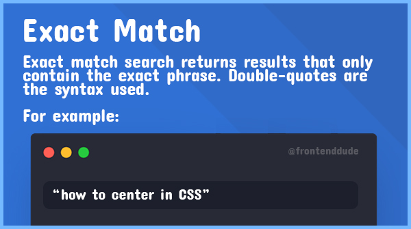frontenddude's tweet image. 🔥 Google Search Tips Every Programmer Should Know
⬇️Developers spend a lot of time searching for answers, boost your search productivity using the tips below:
#100daysofcode #CodeNewbies #google #webdev #tips #programming #coding #search #productivity #productivityhacks