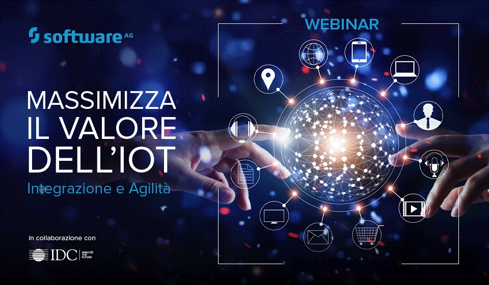 SoftwareAG's tweet photo. Non sei riuscito a partecipare al nostro webinar sui temi #IoT e #integrazione ? Seguilo ora on-demand! https://t.co/2MGR6WT65N
#IoTValue https://t.co/VEWVc1m7pq