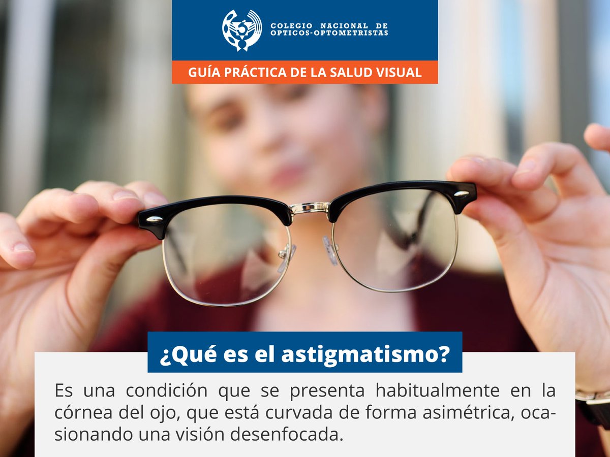 CNOO_Spain's tweet image. El astigmatismo es una condición muy común y la causa de su aparición es aún desconocida. 

#CNOO #Visión #SaludVisual