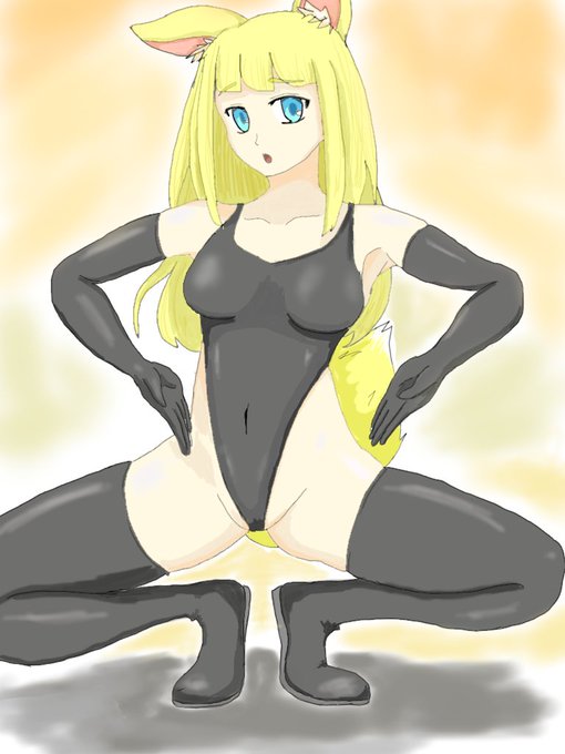 かつてアップしたハイグレ狐娘ですがそういや尻尾がねぇ!!ということで描き足しました
細かい所が気になる、僕の悪いクセです(特 命係) 