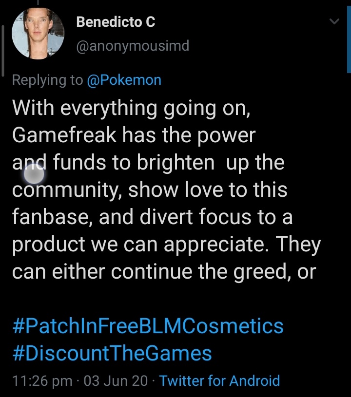 RazorCatGaming's tweet photo. How fucking sad do you have to be THAT YOU STILL COMPLAIN ON A TWEET ABOUT BLM?!

Yes I fucking love Pokémon but this shit is not needed now. This shows your game complaints are more important then what is going on in the damn world!

#BlackLivesMatter https://t.co/xpIAYTFfdp