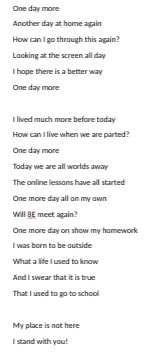 Bishop Ramsey School Today S Great Example Of Homelearning Is Lyrics Set To The Stirring One Day More From Lesmisofficial This Year 8 Student Was Moved To Commit His Feelings About