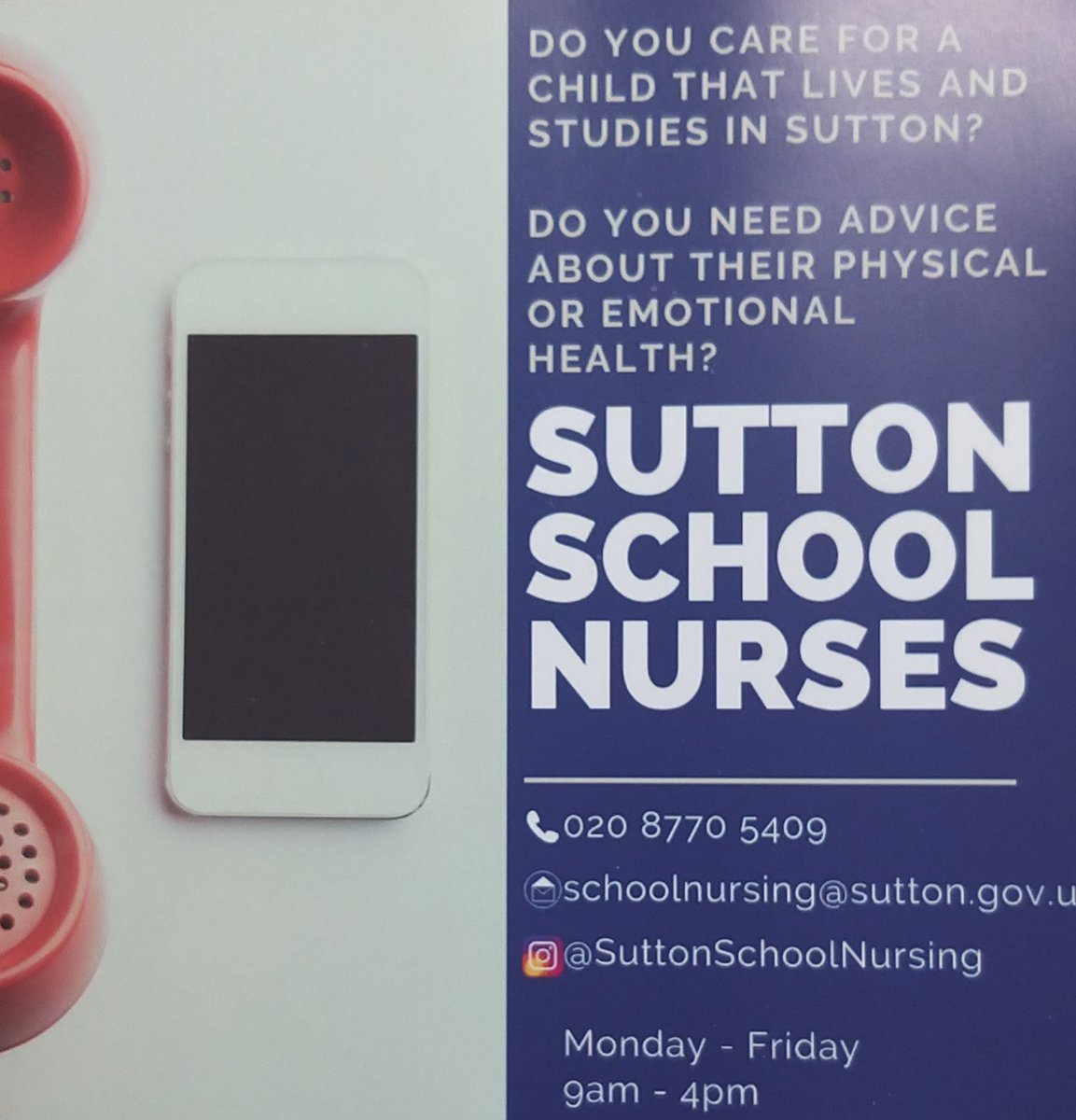 foxbrushes's tweet image. Ongoing support from Sutton School  Nurses, for children, young people and families - see contact details below and Instagram  @MockettMaria @jean_crate @SAPHNAsharonOBE @SAPHNAteam @SuttonCouncil @SuttonHandC @TheQNI @CognusLimited @VivJBennett #schoolnursing #Schoolnurses