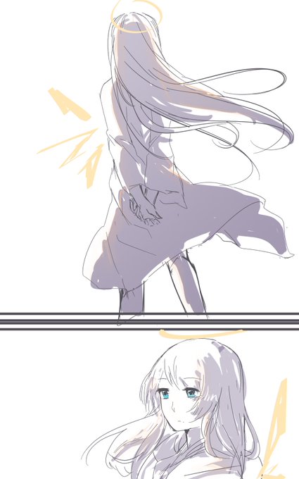 The view of her back and the moment her fall in love. 