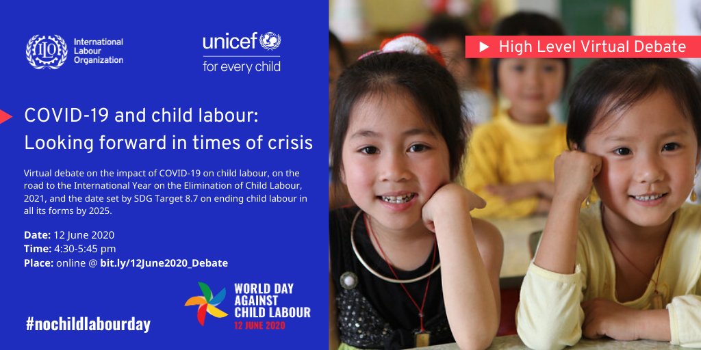Ilo Nochildlabour Join Us For A High Level Virtual Debate Covid19 And Childlabour On The Occasion Of The World Day Against Child Labour On 12 June Nochildlabourday T Co Cmydmbofpy T Co Gkhllfuion