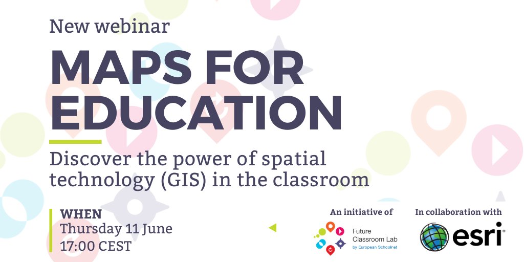 Ready for another great WEBINAR with our partner <a href="/Esri/">Esri</a>? This time we will talk about the Geographic Information System (GIS) technology as a key tool for students to use in the classroom.

When? 11 June 2020, 17:00 CEST

Register here today! 👉 surveymonkey.com/r/EsriWebinar1…