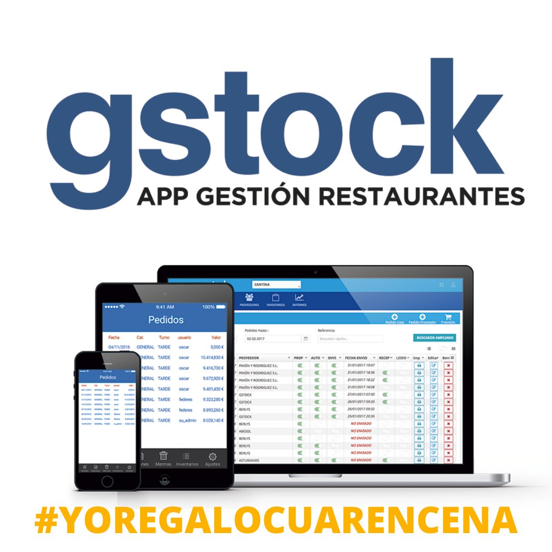Hoy queremos presentaros y dar las gracias a uno de nuestros partners.

<a href="/GStock_es/">G-Stock</a>: una app en la nube para gestionar compras para restaurantes, mediante el control de pedidos, mermas, recetas e inventarios. 

¿Te gustaría formar parte de nuestra red de partners? 👆 Contáctanos