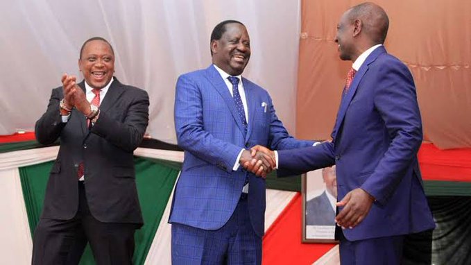 MwinyiMtetezi's tweet photo. The feud between Raila and Ruto is only helping Uhuru to stay in power beyond the term limits, after #PresidentUhuruKenyatta achieves this in 2022, he will bring back Ruto in government to frustrate Odinga. #NewsCompass https://t.co/s7WqhaPpHC