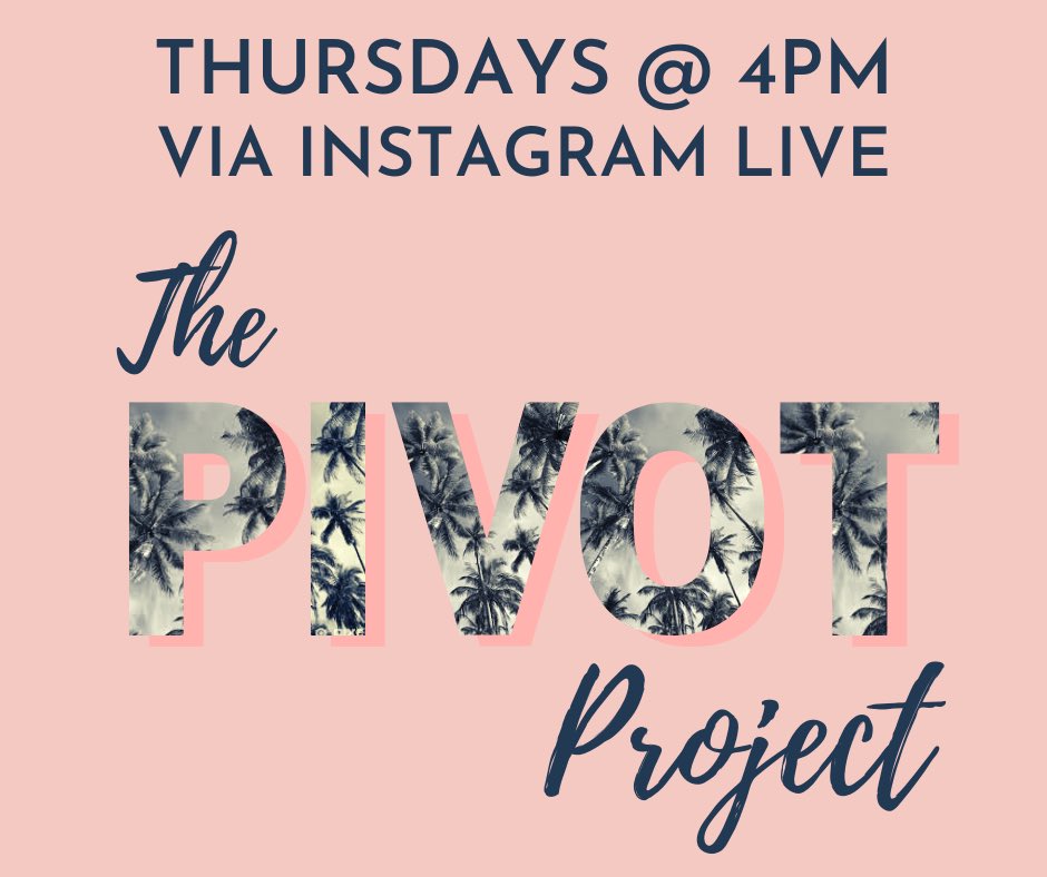Tune in today @ 4pm via Leading Ladies Instagram Live for episode 2 of The Pivot Project featuring @nicolemylesbrook ✨ Let's stay connected (even if it is online for now).