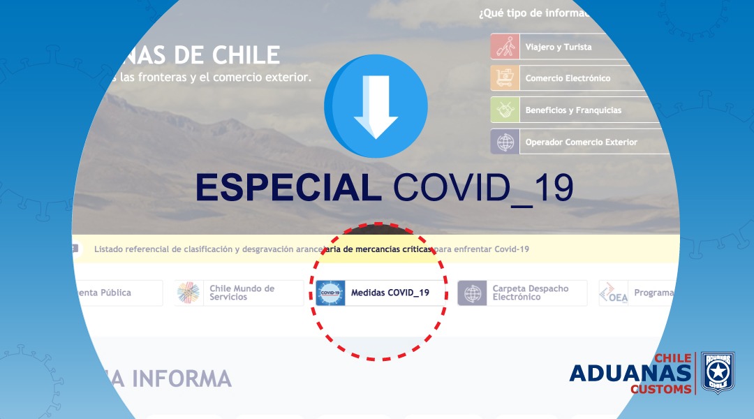 Revisa todas las medidas adoptadas por <a href="/AduanaCL/">Aduanas de Chile</a> para  agilizar el comercio exterior durante la emergencia sanitaria #Covid_19 en un solo lugar 👉  ow.ly/bLyR50zdYRB  

#CuidémonosEntreTodos
<a href="/SubseHacienda/">Subsecretaría de Hacienda</a> 
<a href="/caduanera/">Cámara Aduanera</a> 
<a href="/ProChile/">ProChile</a> 
<a href="/subrei_chile/">Subsec. de Relaciones Económicas Internacionales</a>