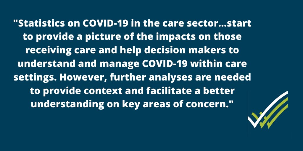 Office For Statistics Regulation On Twitter In Our Statement Today We Discuss The Importance Of Data And Statistics On The Impact Of Covid19 On Those In Care Settings We Recognise The Hard