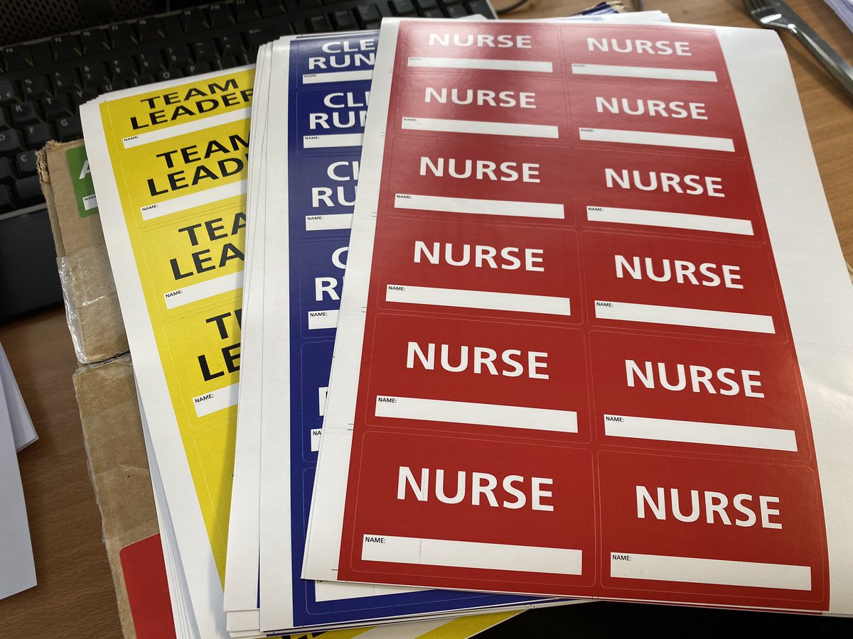 Stickers distributed to cath lab and ED to aid communication whilst wearing level 3 PPE <a href="/hutt_emma/">Emma Hutt</a> <a href="/mattbowler5/">matt bowler</a>