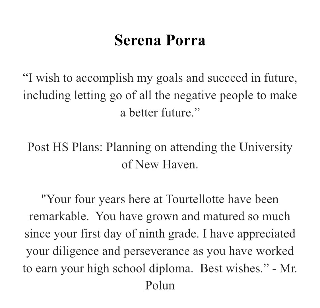 Today’s Senior Spotlight is Serena Porra!