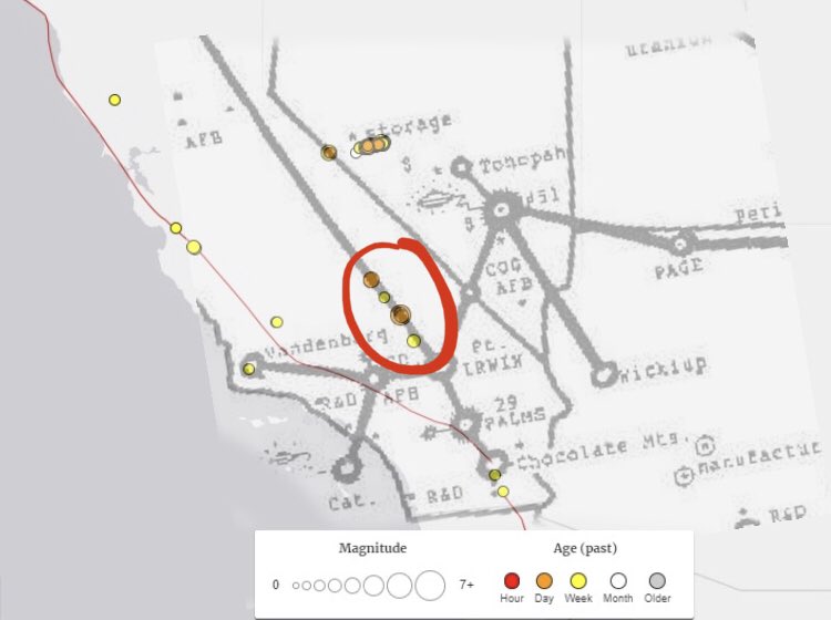 Last nights (06/04/2020) 6 magnitude earthquake in LA was directly over the DUMBS tunnel and was at a depth of 8.4KM  #laearthquake