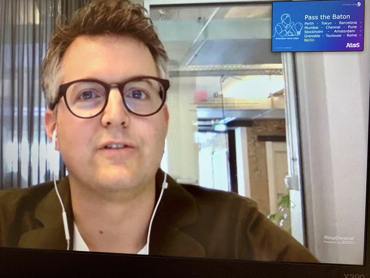 cbriat1's tweet photo. Live session from Berlin #innovation week ⁦⁦@Atos⁩ with ⁦@PhilippBohn⁩ talking  about rapid innovation in corona context with new digital initiatives such as #WirvsVirus Hackhaton ⁦@Atos_DE⁩ https://t.co/QXp2DCWgAR