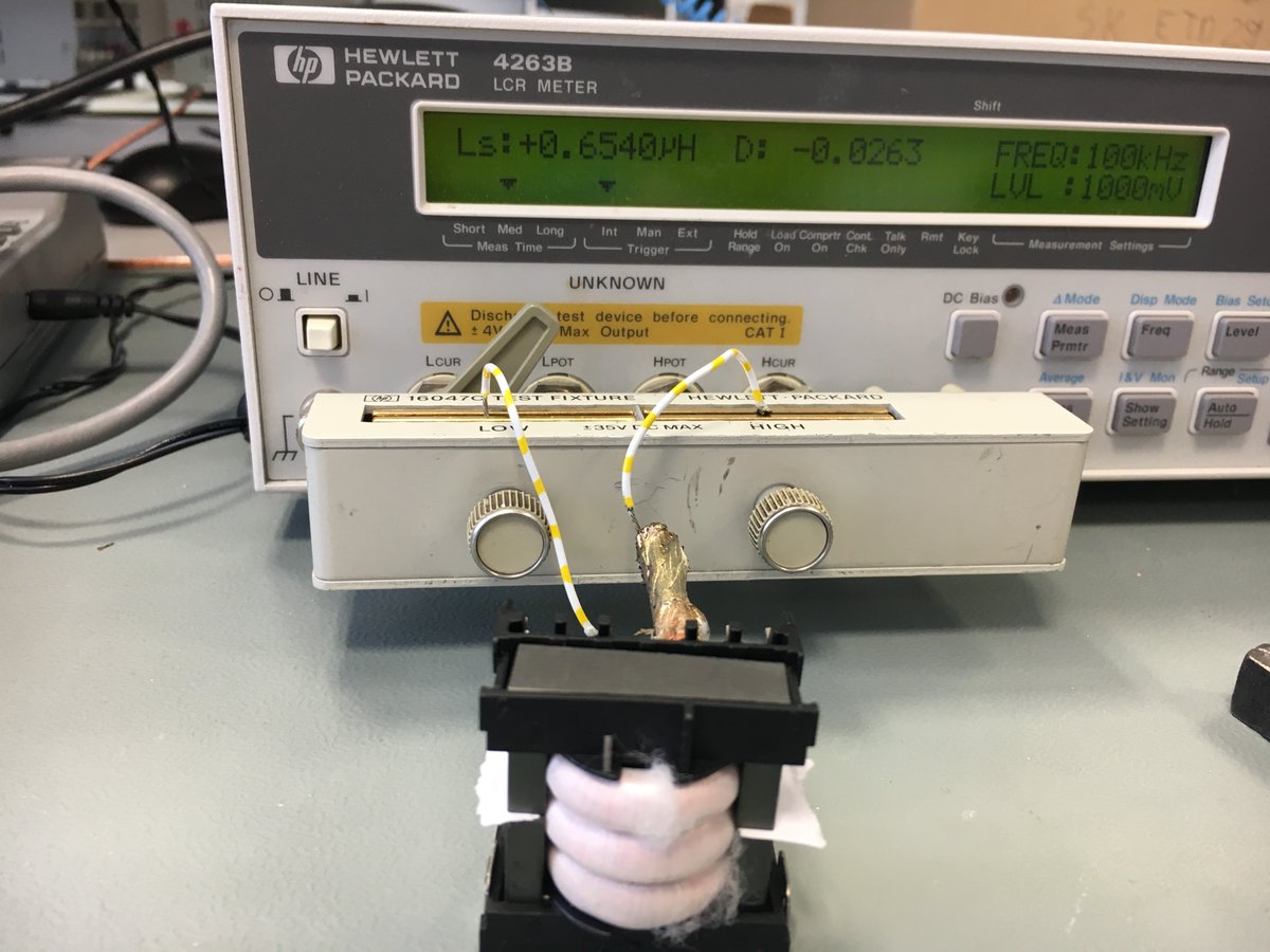 HeliosRbz's tweet image. Since there was no coil, that matched to our requirements, we wound it ourselves without further ado.
 #PowerElectronics #Masterproject #Microelectronics #rbzentrum @HS_Reutlingen