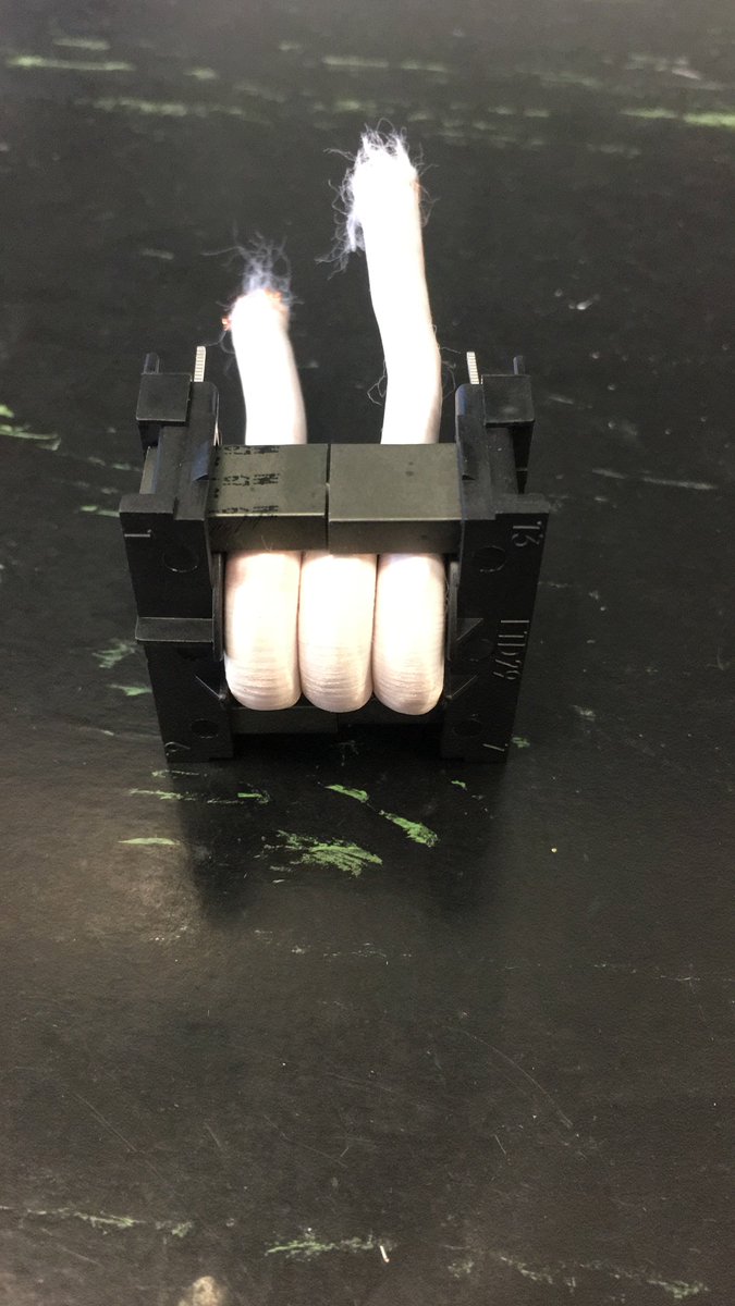HeliosRbz's tweet image. Since there was no coil, that matched to our requirements, we wound it ourselves without further ado.
 #PowerElectronics #Masterproject #Microelectronics #rbzentrum @HS_Reutlingen