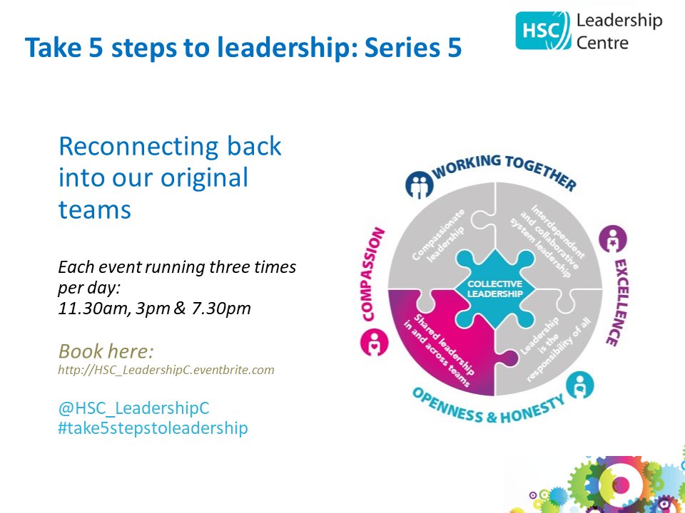 HSC_LeadershipC's tweet photo. Sign up for our Webinar ‘Reconnecting back into our original team’ Wednesday 1st July at 11.30am, 3pm, 7.30pm for a 40min session. #WebinarWednesday Book here https://t.co/QaHRtzUVc3 #COVID19 #collectiveNI #HSCLC https://t.co/jXro9ES9l7