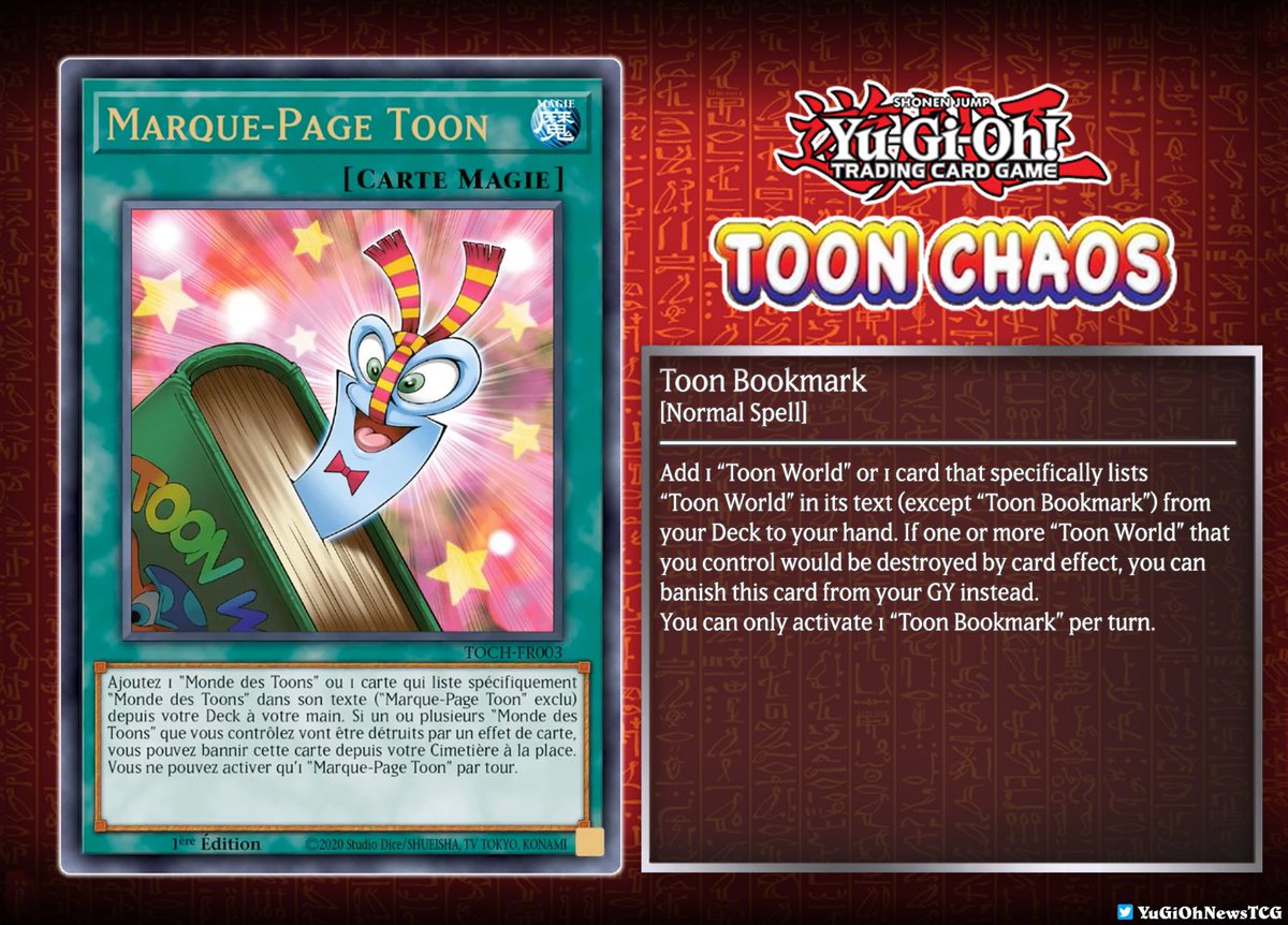These #YuGiOh cards were revealed by @Yubel_YukiYGO   @TeamExceedYGO  @TheDuelistDojo  @renebrain_  They will be  available for the TCG in the upcoming TOON CHAOS Booster   : 18/06/2020 ...