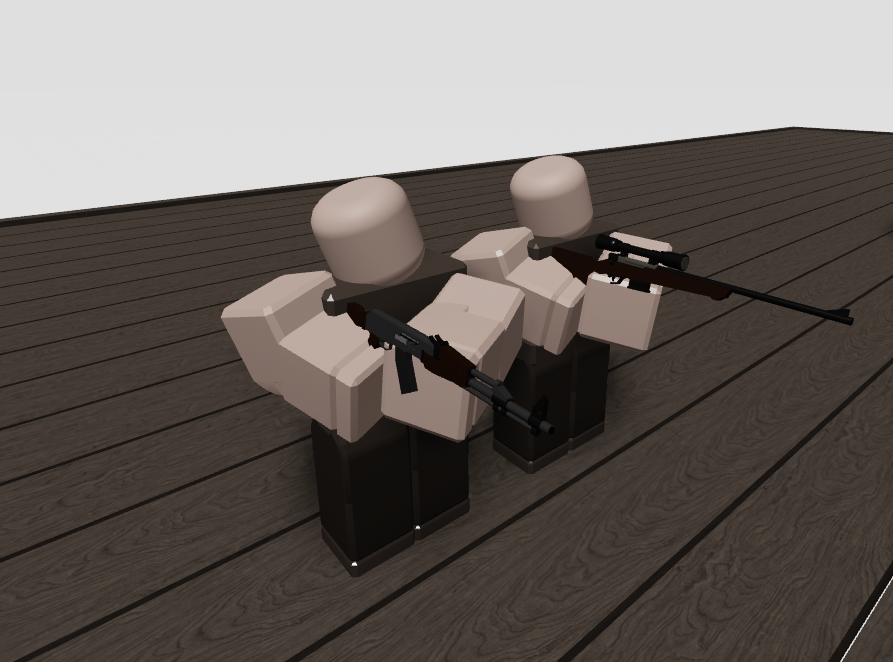 Che_log's tweet photo. #RobloxDev Since the previous guns were too big, i decided to make some new more-lowpoly-looking ones that fit the character! Also sorry for not posting https://t.co/bamQMcv4UV