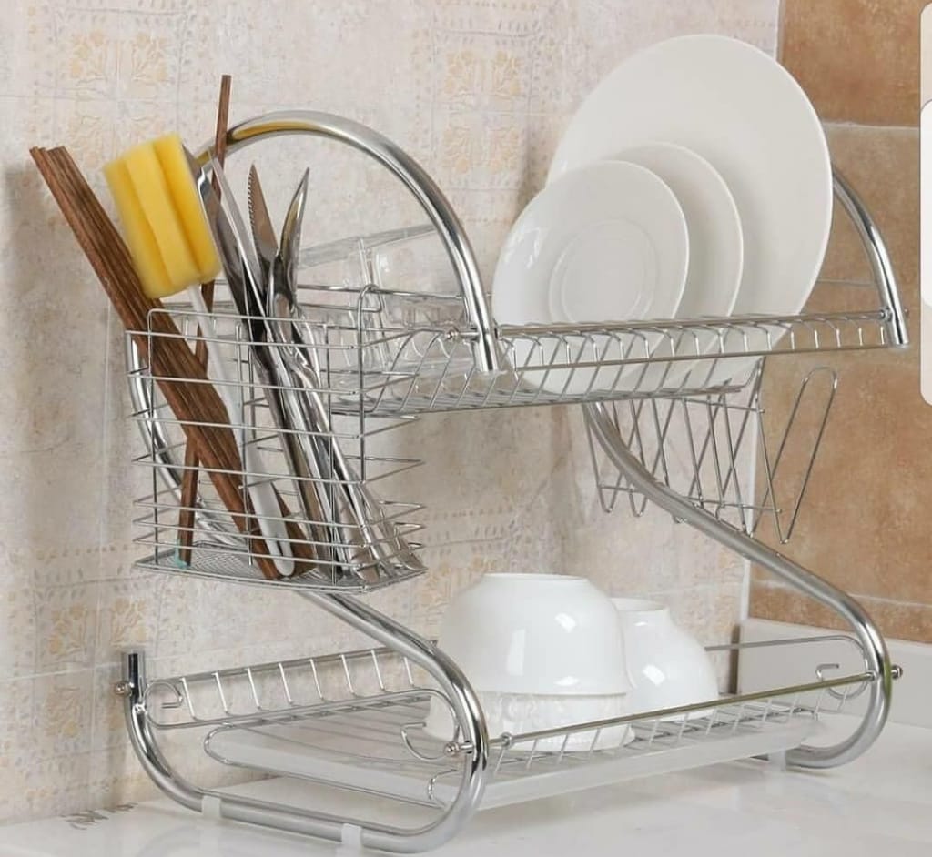 A- Foldable Iron - N5000B- Steel dish rack- N5500C- Easy drier - N3500D- Apron - N2500