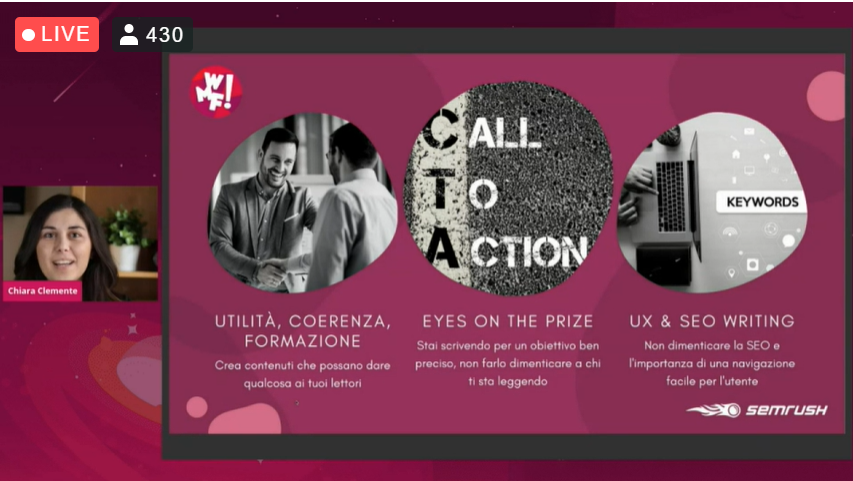 Fiducia è la parola chiave che deve ispirare e sempre in mente la persona per cui stiamo scrivendo #wmf2020
