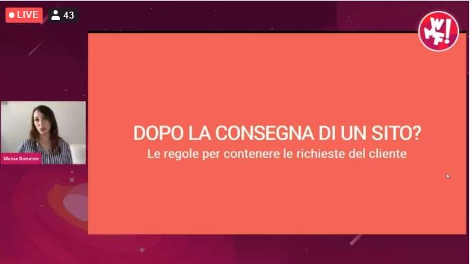 Siamo al secondo speech della sala Legal Polimeni.Legal del @ilfestival

Monia Donateo: "Dopo la consegna di un sito? Il Far West. Mettiamo delle regole." Gestire al meglio questa fase analizzando dei casi concreti.

#wmf20 #wemakefuture
#polimenilegal #salalegal