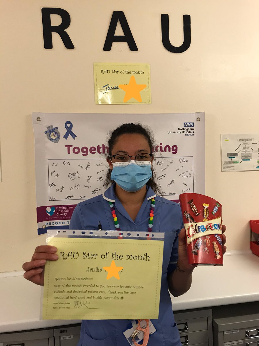 RAU’s Star ⭐️of the month (May) Well done Janika 😊#rewardandrecognition #magnet #teamNUH @prdvwebb @NUH_Respiratory @TraceyS84158159