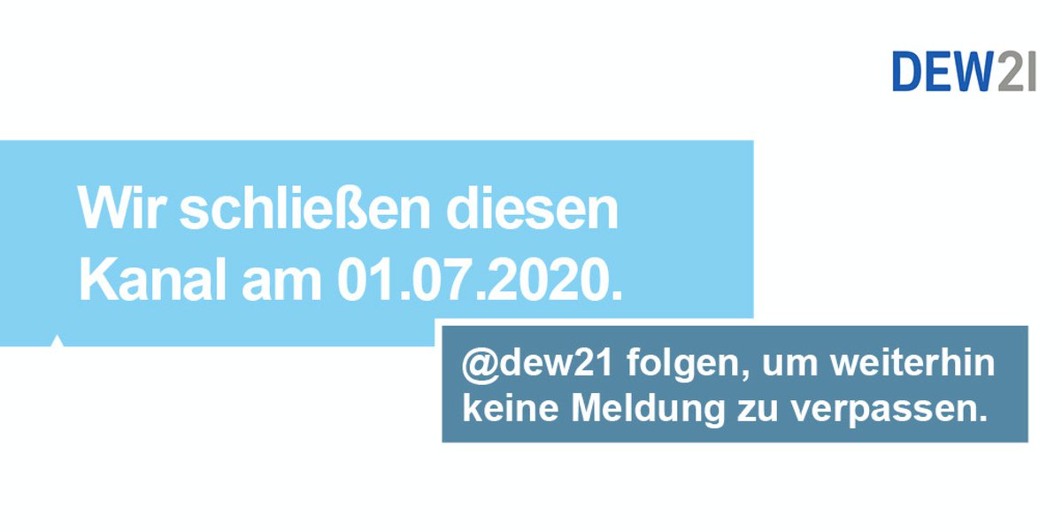 dew21baut's tweet photo. AUFGEPASST! Wir schließen diesen Kanal am 01.07.2020! Alle Infos rund um Baustellen und Störungen im Versorgungsnetz in #Dortmund findet ihr zukünftig auf unserem Hauptkanal @dew21. Also: Folgt uns dort! https://t.co/7GW2yIcOS7