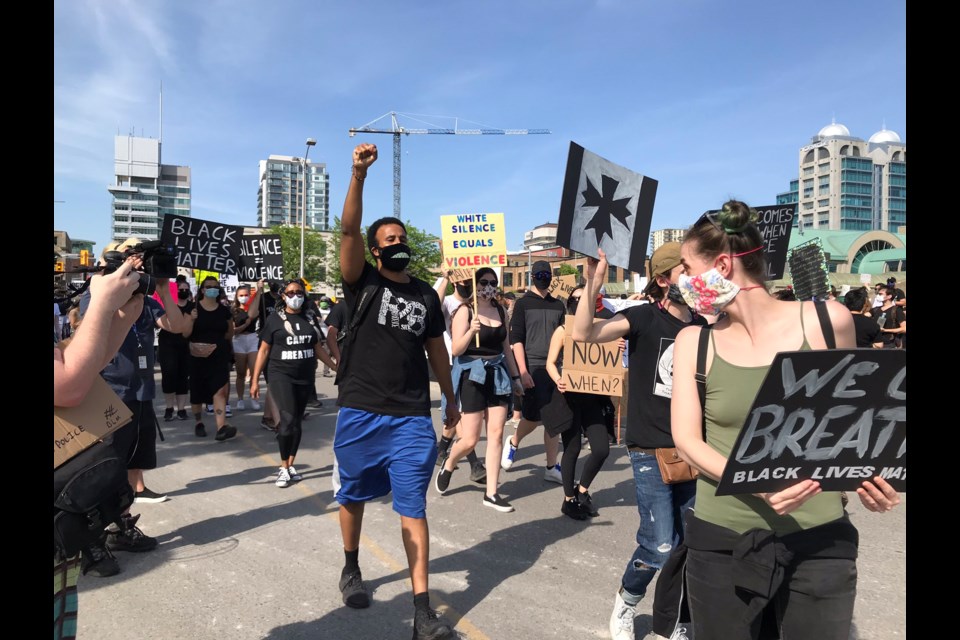 Thousands descend on Kitchener core for solidarity march (22 photos) bit.ly/2U9Uu0B